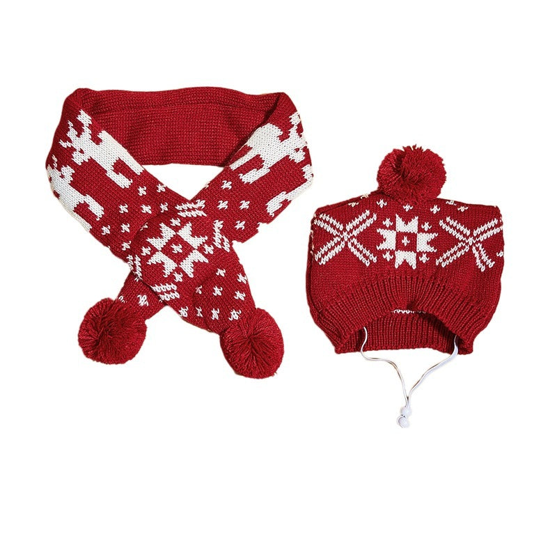 Warm Winter Holiday Festive Knit Neckwear for Dogs and Cats