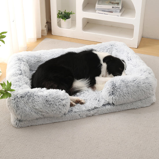 Warm Calming Donut Bed for Pets Soft Cozy Fluffy Cushion