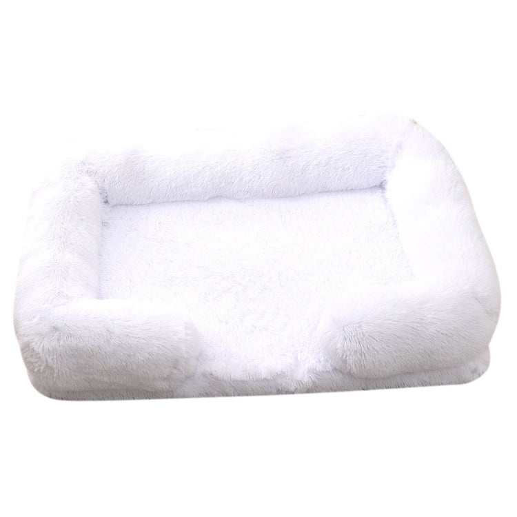 Warm Calming Donut Bed for Pets Soft Cozy Fluffy Cushion