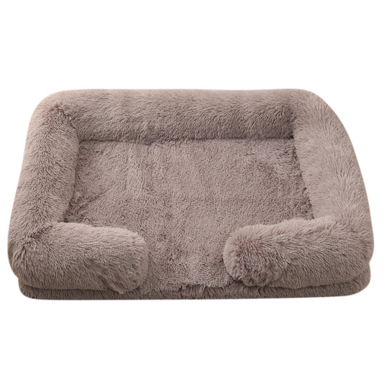Warm Calming Donut Bed for Pets Soft Cozy Fluffy Cushion