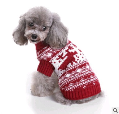 Warm Winter Holiday Outfit for Festive Knitted Pet Apparel