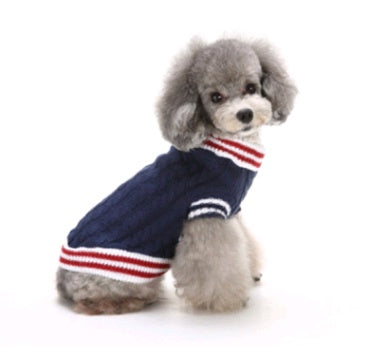 Warm Winter Holiday Outfit for Festive Knitted Pet Apparel