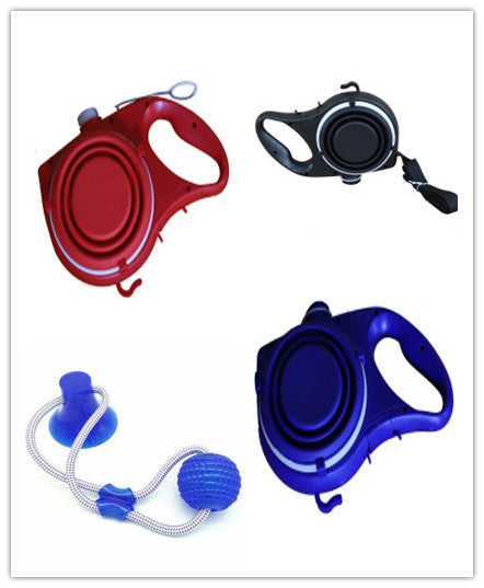 Pet Supplies with Water Bottle Cup Pet Rope Portable Set