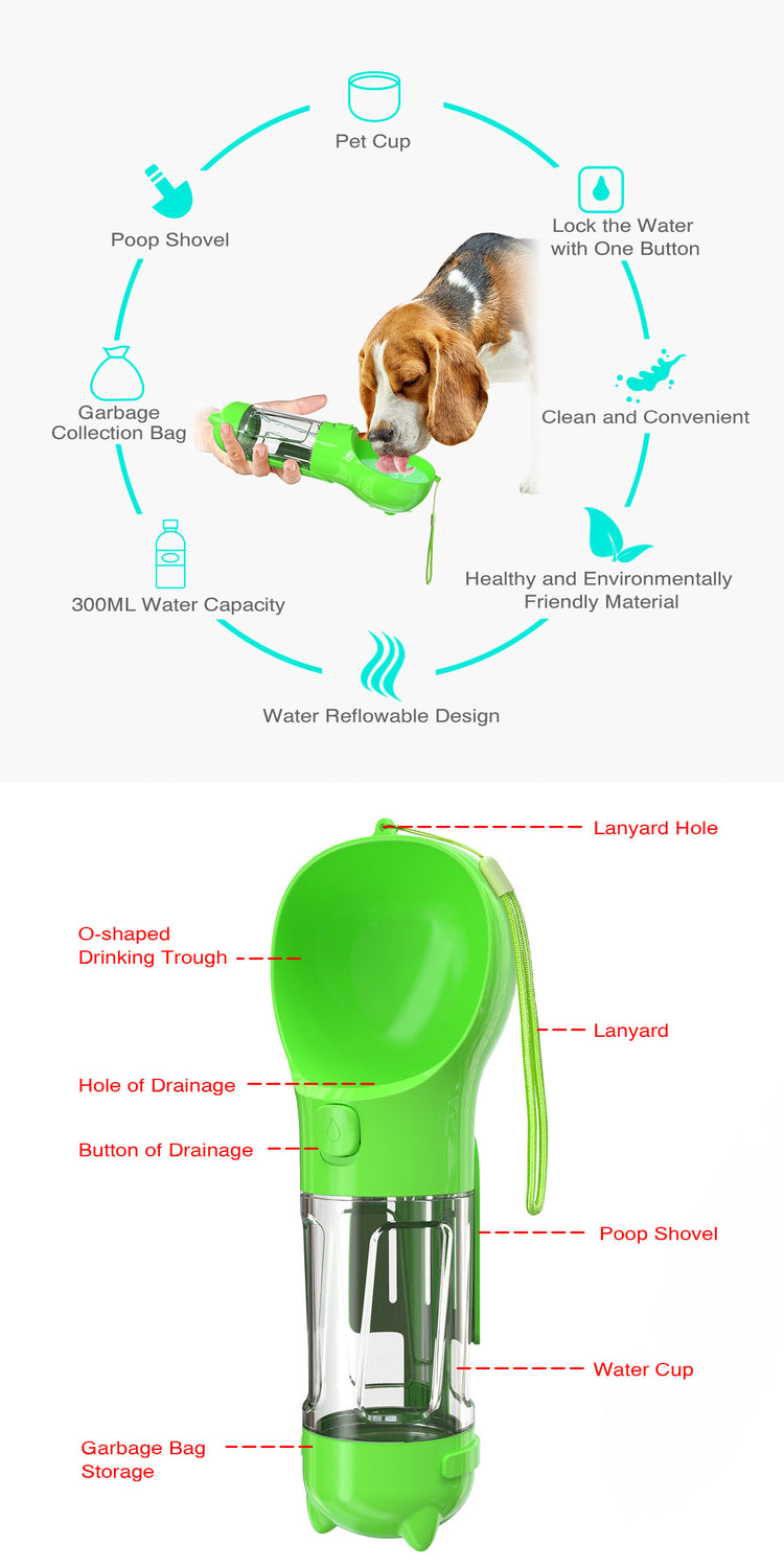 Pet Multi-functional Water Bottle Drinking Feeding Cup