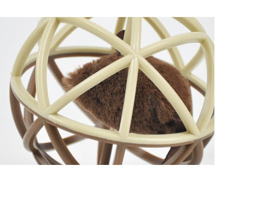 Fun Rolling Pet Toy with Bell and Durable Cage Design