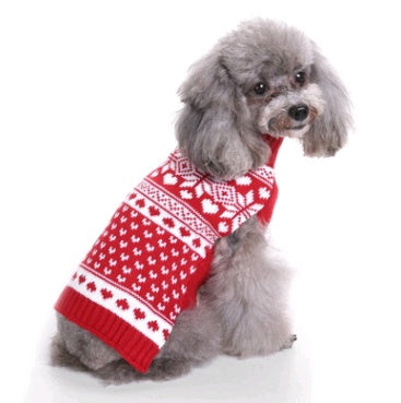 Warm Winter Holiday Outfit for Festive Knitted Pet Apparel