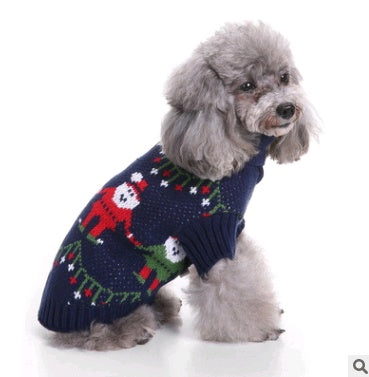 Warm Winter Holiday Outfit for Festive Knitted Pet Apparel