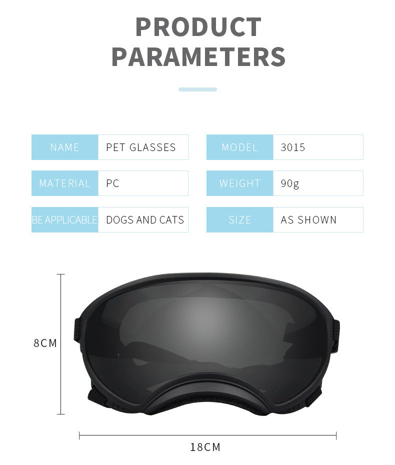Windproof and Snowproof Eye Protection Gear for Outdoor Pets