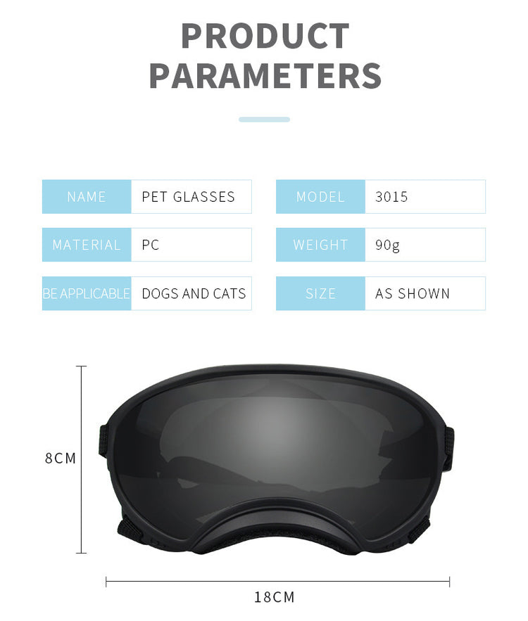 Windproof and Snowproof Eye Protection Gear for Outdoor Pets