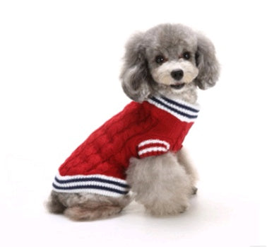 Warm Winter Holiday Outfit for Festive Knitted Pet Apparel