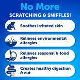 Dog Allergy Relief Chews Skin & Coat Support 120 Omega-3