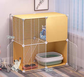 Cat Cage Villa Yellow Log Color Pet Free Assembly Cat Condo