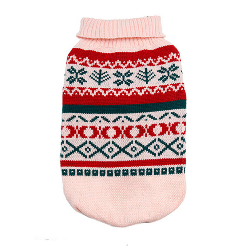 Pet Sweater Leaf Pattern Sweater Stylish Knitted Outfit
