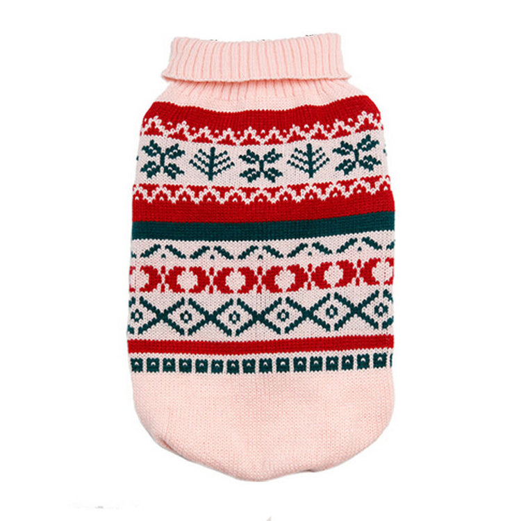 Pet Sweater Leaf Pattern Sweater Stylish Knitted Outfit