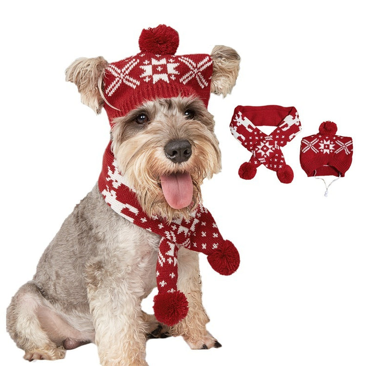 Warm Winter Holiday Festive Knit Neckwear for Dogs and Cats