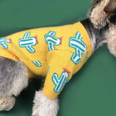 Warm Winter Pet Outfit with Cactus Design