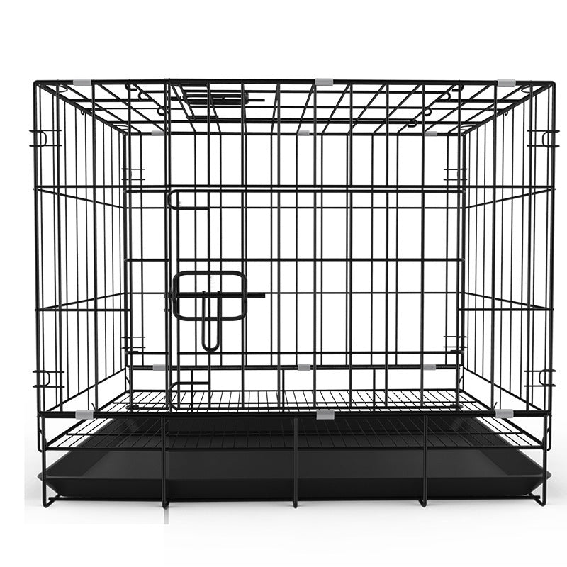 Portable Pet Cage with Double Door and Safety Locks