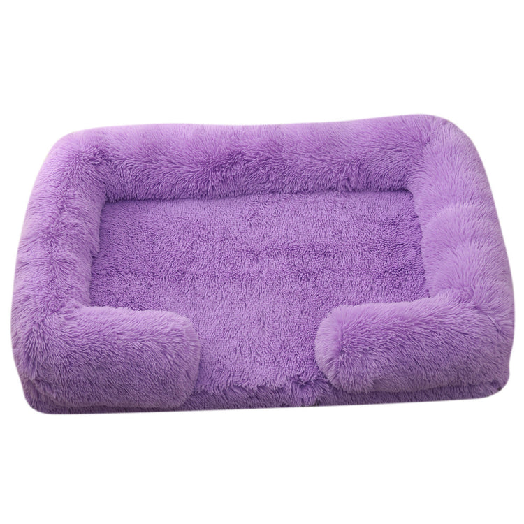 Warm Calming Donut Bed for Pets Soft Cozy Fluffy Cushion