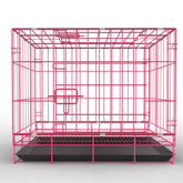 Portable Pet Cage with Double Door and Safety Locks