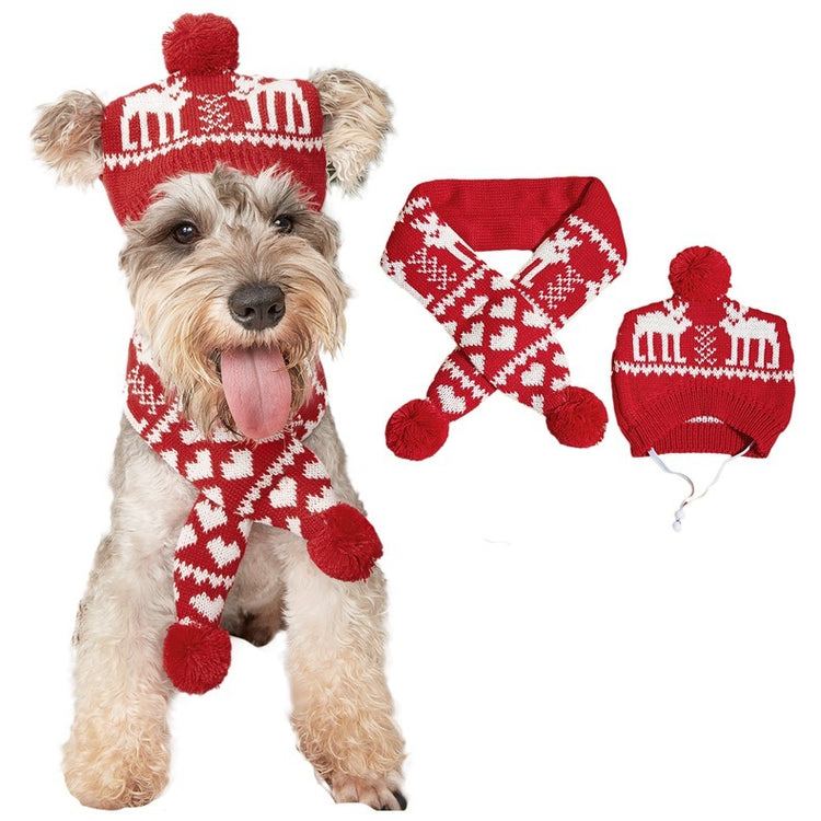 Warm Winter Holiday Festive Knit Neckwear for Dogs and Cats