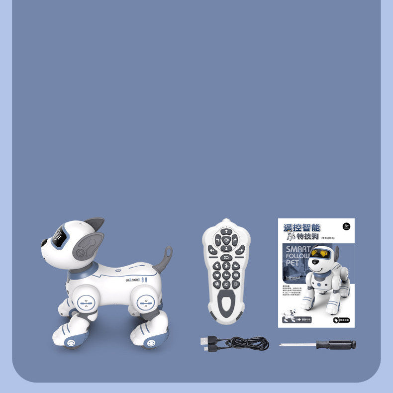 Smart Robotic Puppy Toy with Music Lights and Voice Commands