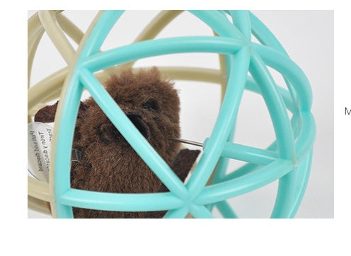 Fun Rolling Pet Toy with Bell and Durable Cage Design