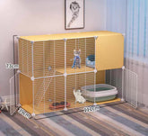 Cat Cage Villa Yellow Log Color Pet Free Assembly Cat Condo