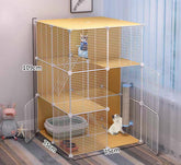 Cat Cage Villa Yellow Log Color Pet Free Assembly Cat Condo