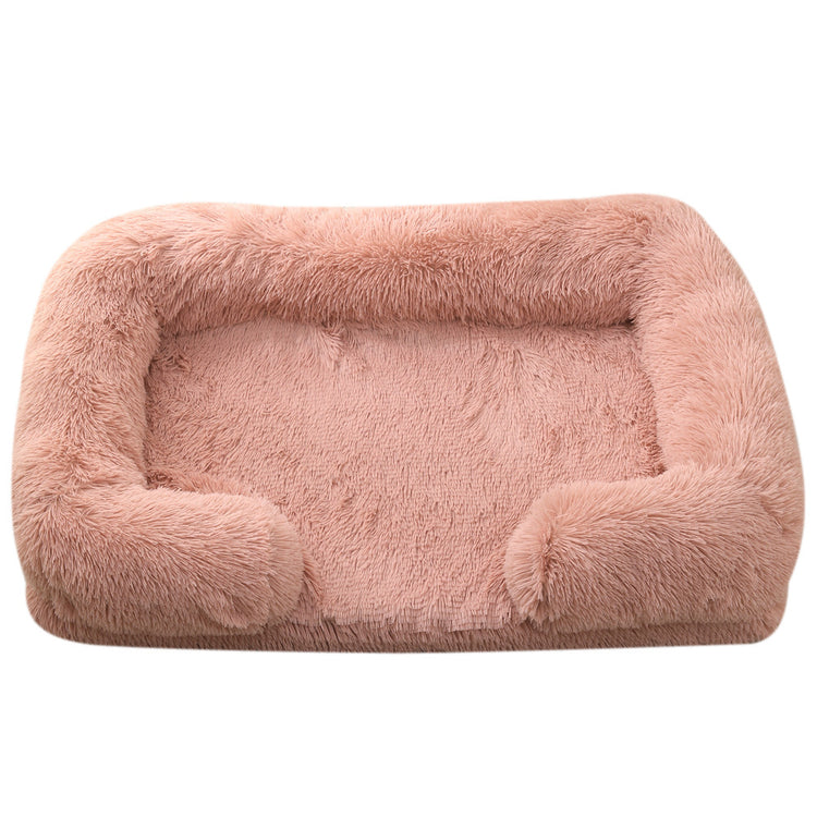 Warm Calming Donut Bed for Pets Soft Cozy Fluffy Cushion