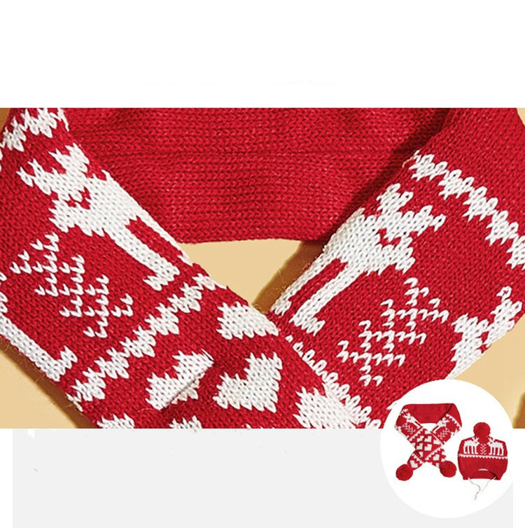 Warm Winter Holiday Festive Knit Neckwear for Dogs and Cats