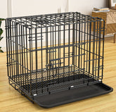 Portable Pet Cage with Double Door and Safety Locks