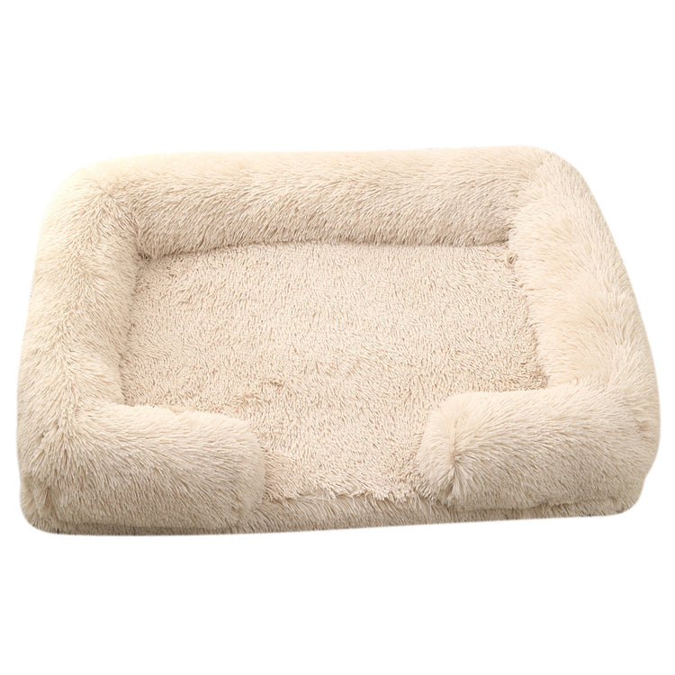 Warm Calming Donut Bed for Pets Soft Cozy Fluffy Cushion