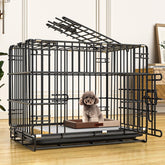Portable Pet Cage with Double Door and Safety Locks