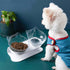 New Inclined Food Cat Ear Oblique Mouth Transparent Pet Bowl