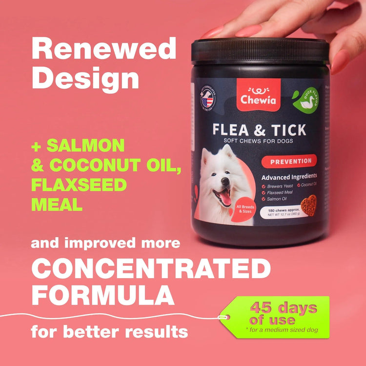 Dog Flea and Tick Treatment Chews Natural & Tick Prevention