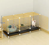Cat Cage Villa Yellow Log Color Pet Free Assembly Cat Condo