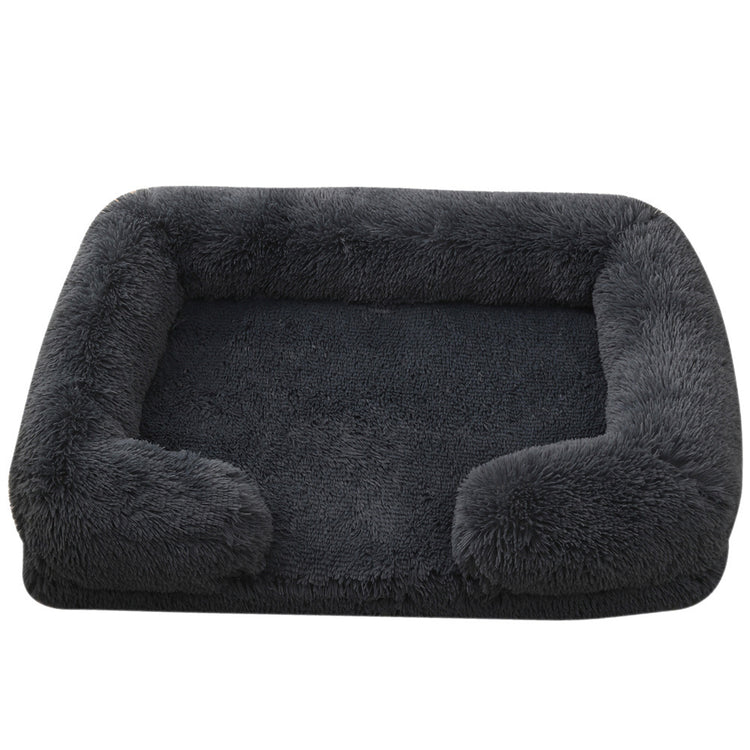 Warm Calming Donut Bed for Pets Soft Cozy Fluffy Cushion