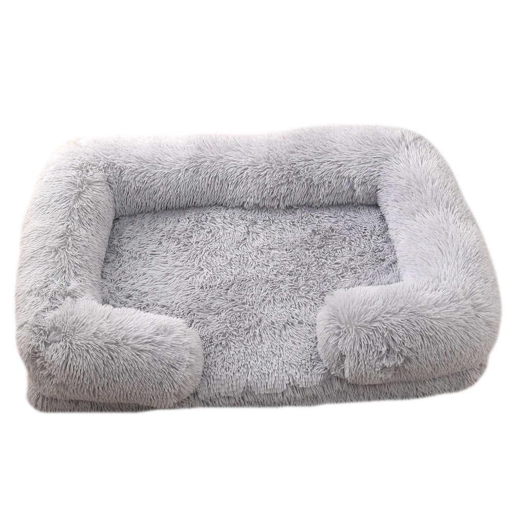 Warm Calming Donut Bed for Pets Soft Cozy Fluffy Cushion