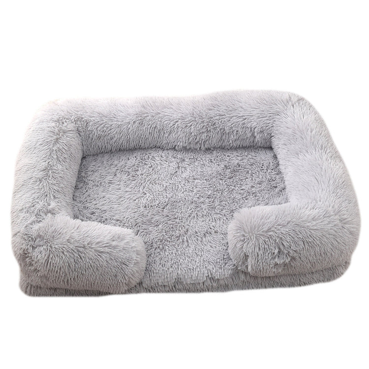 Warm Calming Donut Bed for Pets Soft Cozy Fluffy Cushion