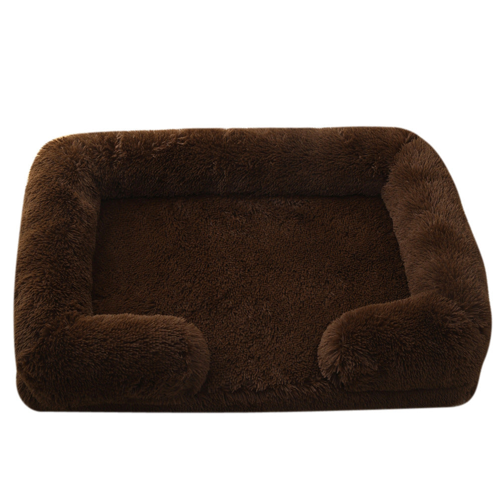Warm Calming Donut Bed for Pets Soft Cozy Fluffy Cushion