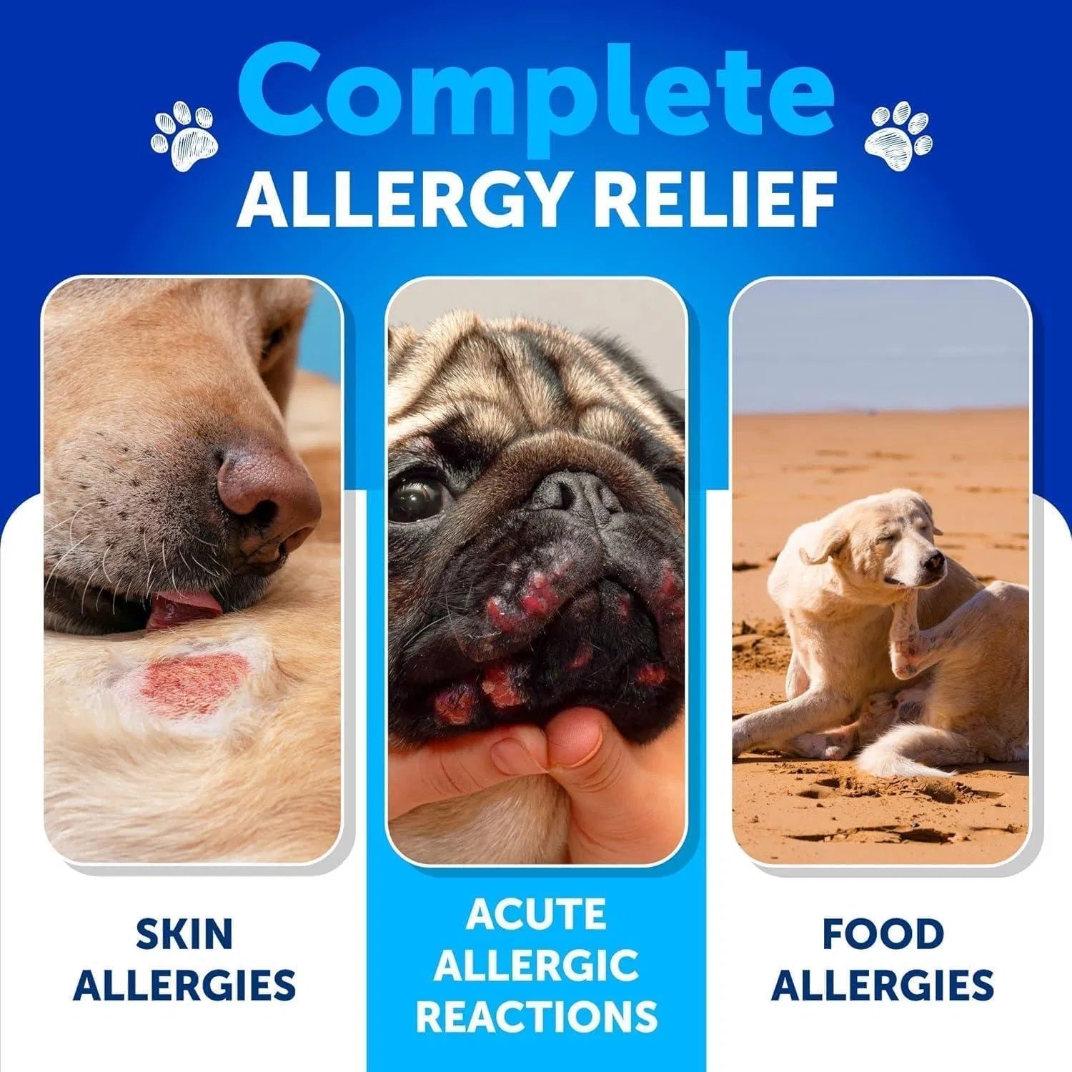 Dog Allergy Relief Chews Skin & Coat Support 120 Omega-3