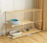 Cat Cage Villa Yellow Log Color Pet Free Assembly Cat Condo
