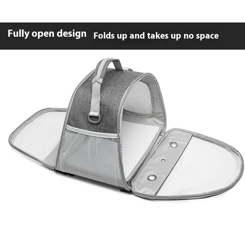 Foldable Pet Crate for Outdoor Trips and Car Travel