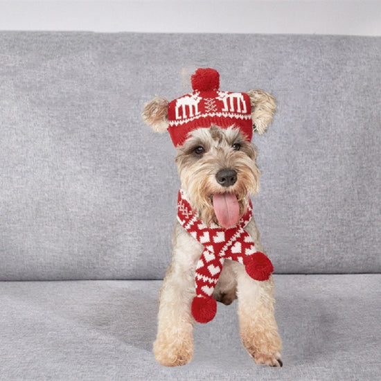 Warm Winter Holiday Festive Knit Neckwear for Dogs and Cats
