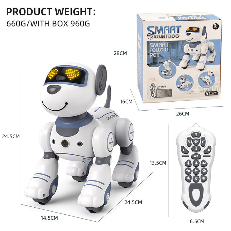 Smart Robotic Puppy Toy with Music Lights and Voice Commands