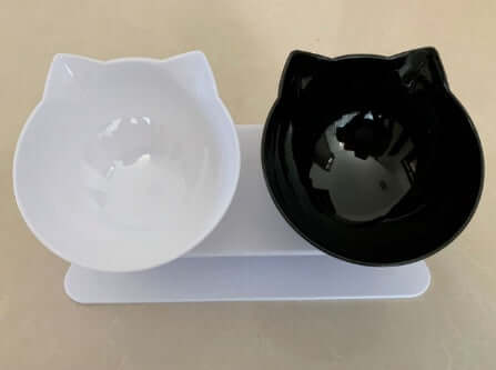 New Inclined Food Cat Ear Oblique Mouth Transparent Pet Bowl