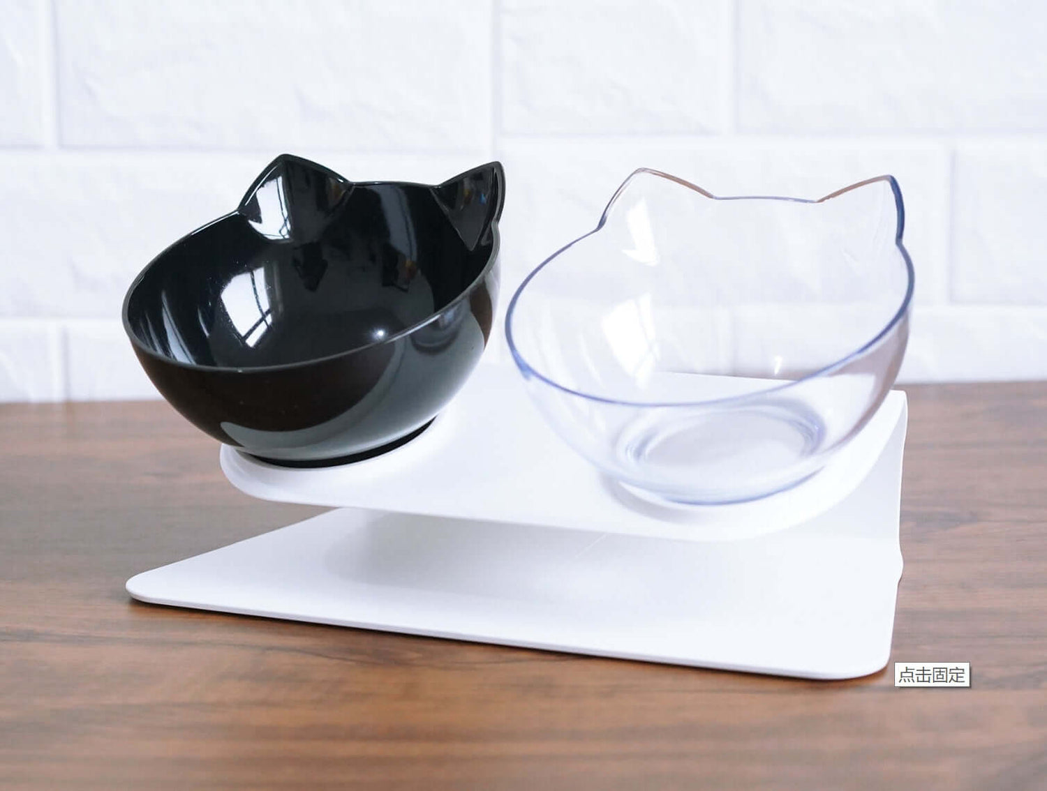 New Inclined Food Cat Ear Oblique Mouth Transparent Pet Bowl