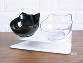 New Inclined Food Cat Ear Oblique Mouth Transparent Pet Bowl
