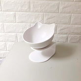 New Inclined Food Cat Ear Oblique Mouth Transparent Pet Bowl