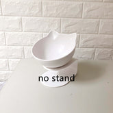 New Inclined Food Cat Ear Oblique Mouth Transparent Pet Bowl